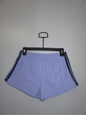 Women's Athletic Shorts - Lavender with Side Stripes